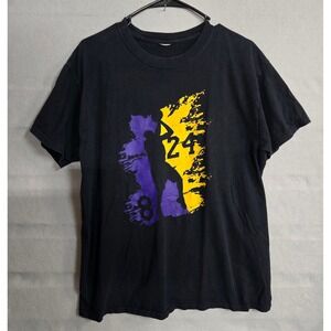 Kobe Bryant Lakers Tribute T-Shirt Black Splatter Silhouette‎ 8 24 Medium